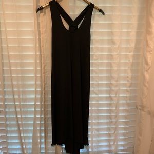 Helmut Lang racer back black dress
